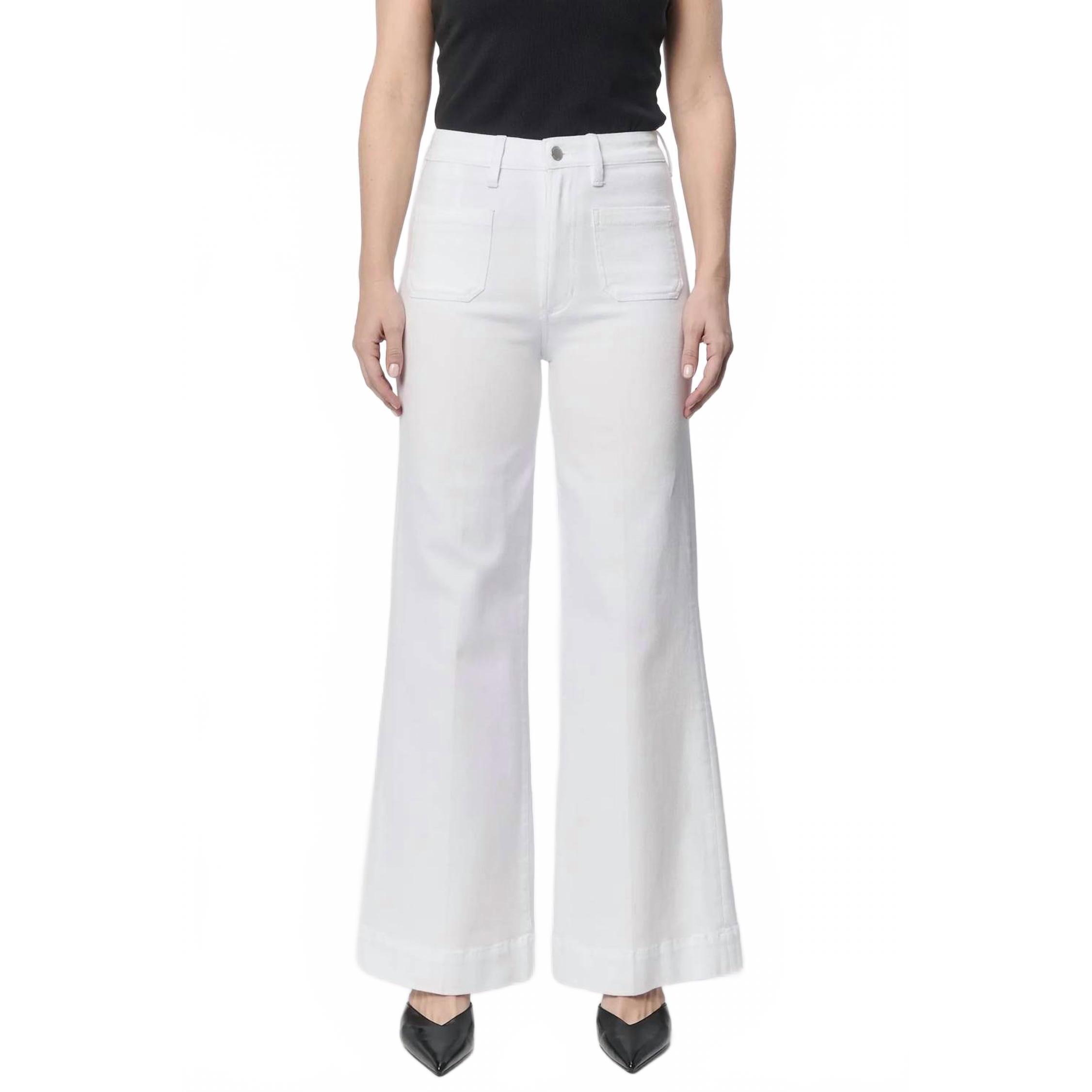 New Dear John Denim Fiona Patch Pocket High Rise Wide Leg Jeans In Blue